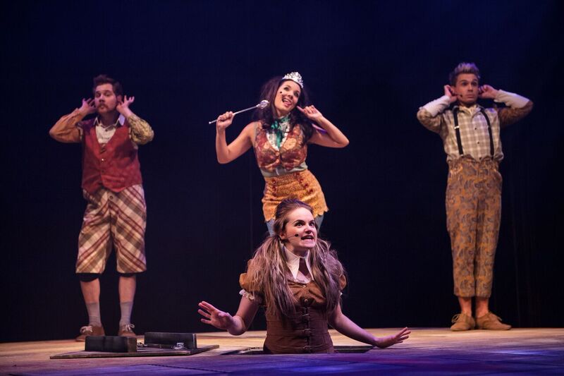 shake & stir theatre co’s Revolting Rhymes and Dirty Beasts by Roald Dahl toured with arTour in 2015. Photo by Dylan Evans