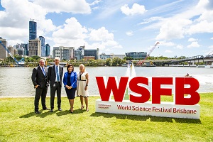 Street Science Steve and Arts Minister Leeanne Enoch showing science is fun!