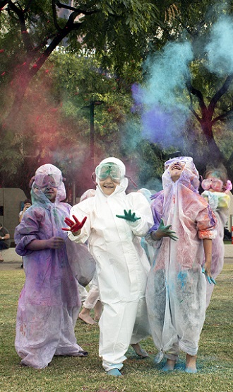 Holi Throw. Image courtesy Out of the Box QPAC