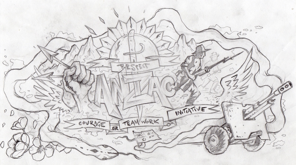 Sketch of final artwork